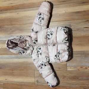 Girl's H&M Disney Minnie Mouse Puffer Jacket - Sz. 2T
